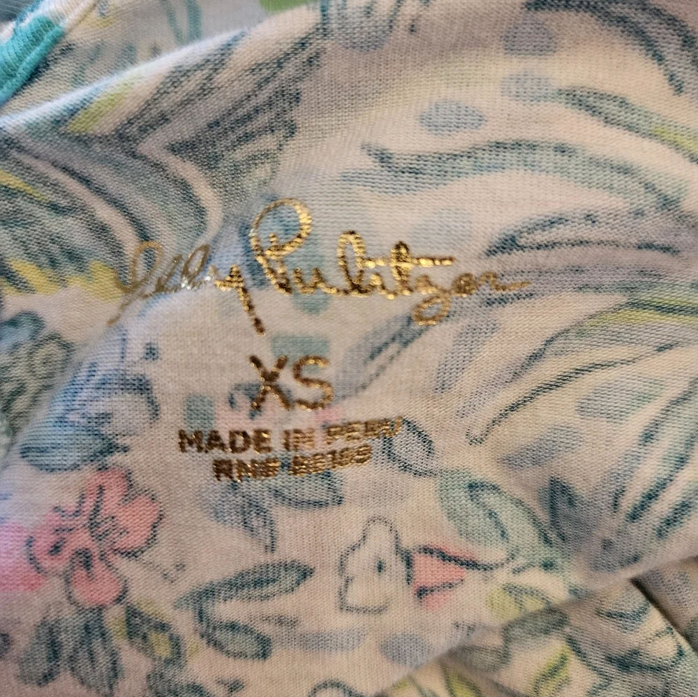 Lilly Pulitzer Kristen Gustavia Green Sunshine City Tank Top - Size XS - Picture 7 of 9